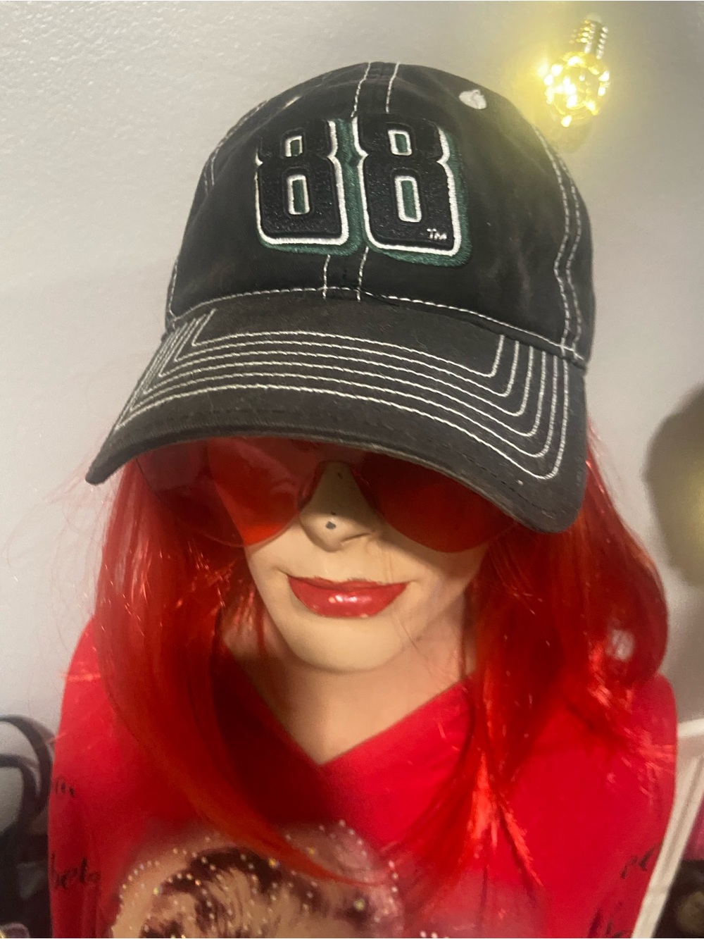 Black Baseball Cap with '88' Embroidery
